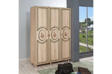 Brokind Garderobeskap 135 cm i Tre - Beige - Oppbevaring - Garderober & garderobesystem