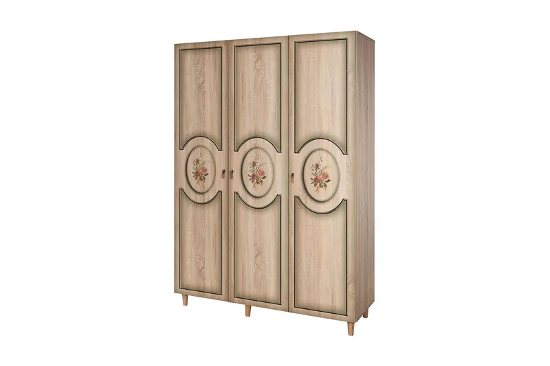 Brokind Garderobeskap 135 cm i Tre, Beige
