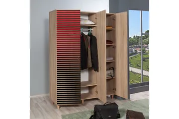 Brokind Garderobeskap 135 cm i Tre - Rød - Oppbevaring - Garderober & garderobesystem