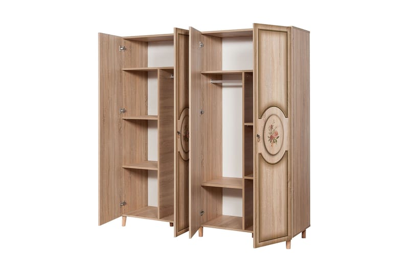 Brokind Garderobeskap 180 cm i Tre - Beige - Oppbevaring - Garderober & garderobesystem
