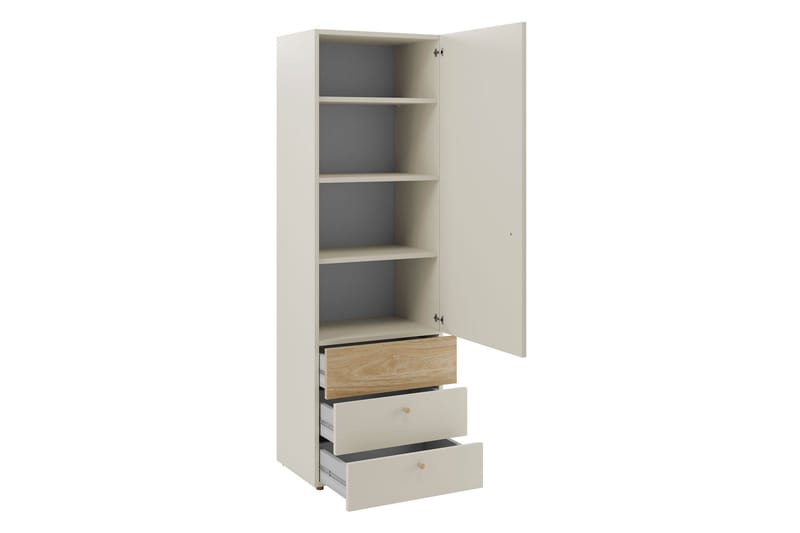 Buhan Garderobeskap 60x185 cm - Beige / Brun - Oppbevaring - Garderober & garderobesystem