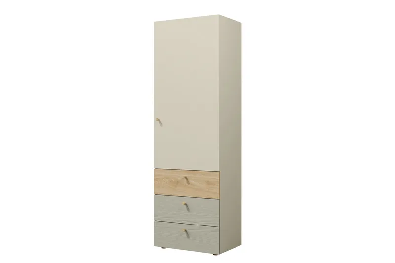 Buhan Garderobeskap 60x185 cm, Beige / Brun