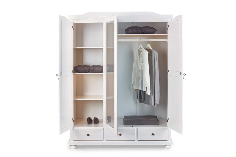 Cabell Garderobe 150 cm - Tre/Hvit - Oppbevaring - Garderober & garderobesystem