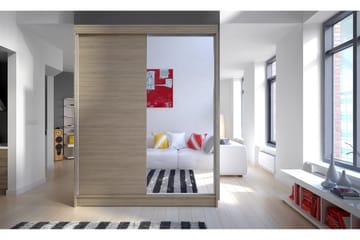 Camino Garderobe 150x58x200 cm LED-belysning - Brun - Oppbevaring - Garderober & garderobesystem