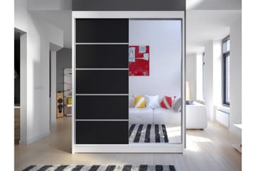 Camino Garderobe 58x150 cm - Hvit/Svart - Oppbevaring - Garderober & garderobesystem