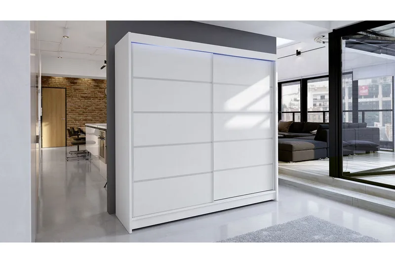 Canderbury Garderobe 180x215 cm - Hvit - Oppbevaring - Garderober & garderobesystem