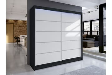 Canderbury Garderobeskap 180x215 cm - Svart Og Hvitt - Oppbevaring - Garderober & garderobesystem