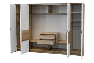 Capira Garderobe i Tre - Hvit|Beige - Oppbevaring - Garderober & garderobesystem