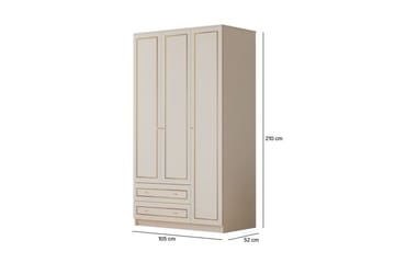 Carvo Garderobe 105x210 cm - Matt Hvit - Oppbevaring - Garderober & garderobesystem