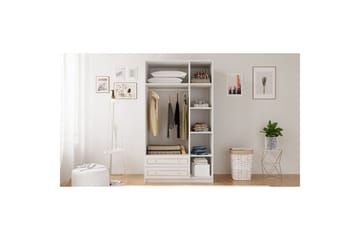 Carvo Garderobe 105x210 cm - Matt Hvit - Oppbevaring - Garderober & garderobesystem