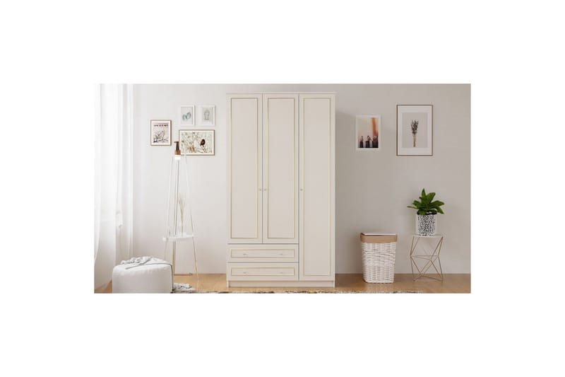 Carvo Garderobe 105x210 cm - Matt Hvit - Oppbevaring - Garderober & garderobesystem