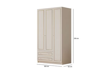 Carvo Garderobe 105x210 cm - Matt Hvit - Oppbevaring - Garderober & garderobesystem