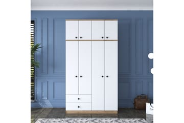 Caturai Garderobe 120 cm - Valnøtt/Hvit - Oppbevaring - Garderober & garderobesystem