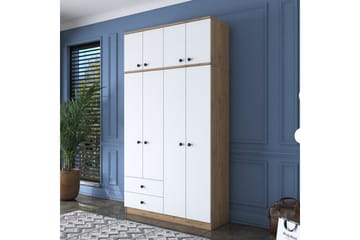 Caturai Garderobe 120 cm - Valnøtt/Hvit - Oppbevaring - Garderober & garderobesystem