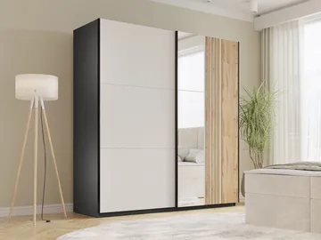 Ceyris Garderobeskap med Speil 203 cm - Oppbevaring - Garderober & garderobesystem