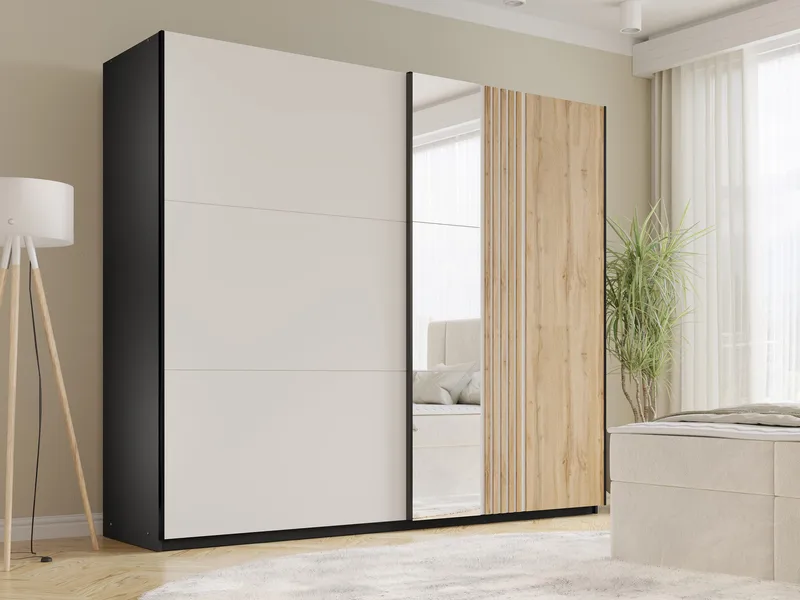 Ceyris Garderobeskap med Speil 250 cm - Oppbevaring - Garderober & garderobesystem