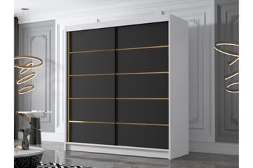 Chavez Garderobe 180x215 cm - Svart/Hvit - Oppbevaring - Garderober & garderobesystem