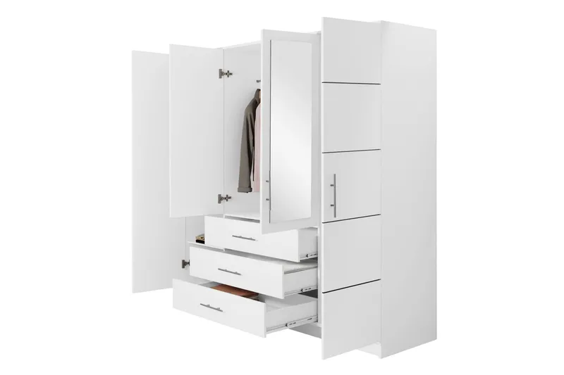 Chavez Garderobeskap 196x200 cm - Beige - Oppbevaring - Garderober & garderobesystem