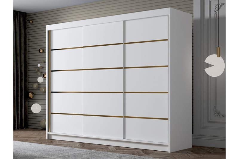 Cinerea Garderobe 250x215 cm - Hvit - Oppbevaring - Garderober & garderobesystem
