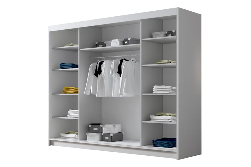 Cinerea Garderobe 250x215 cm - Hvit/Svart - Oppbevaring - Garderober & garderobesystem