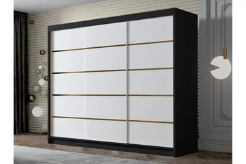 Cinerea Garderobe 250x215 cm - Hvit/Svart - Oppbevaring - Garderober & garderobesystem