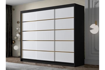 Cinerea Garderobe 250x215 cm - Hvit/Svart - Oppbevaring - Garderober & garderobesystem