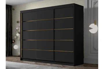 Cinerea Garderobe 250x215 cm - Svart - Oppbevaring - Garderober & garderobesystem
