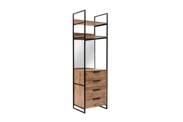 Collinner garderobeskap 52x64 med speil 4 skap - Natur - Oppbevaring - Garderober & garderobesystem