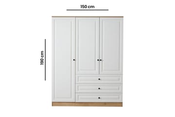 Comfortale Garderobe 52x150 cm - Svart/Mørkfarget tre - Oppbevaring - Garderober & garderobesystem