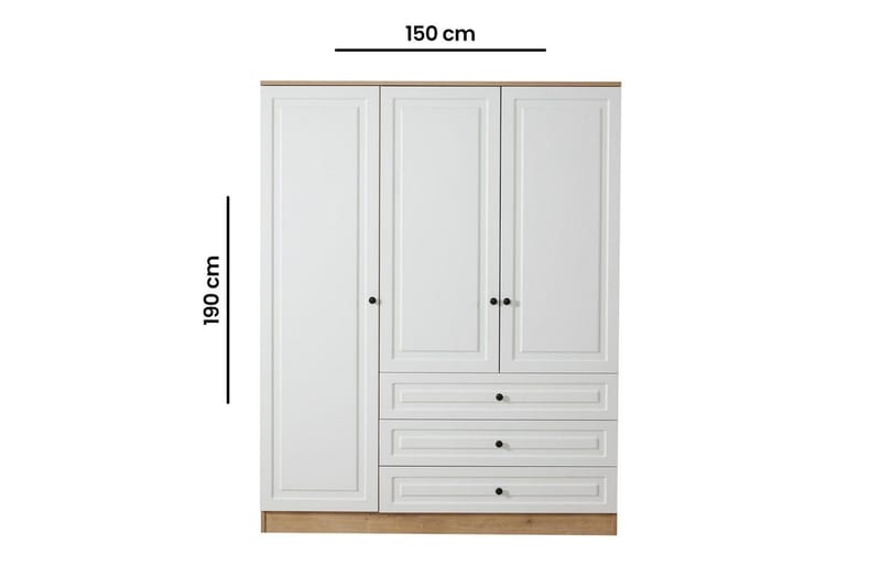 Comfortale Garderobe 52x150 cm - Svart/Mørkfarget tre - Oppbevaring - Garderober & garderobesystem