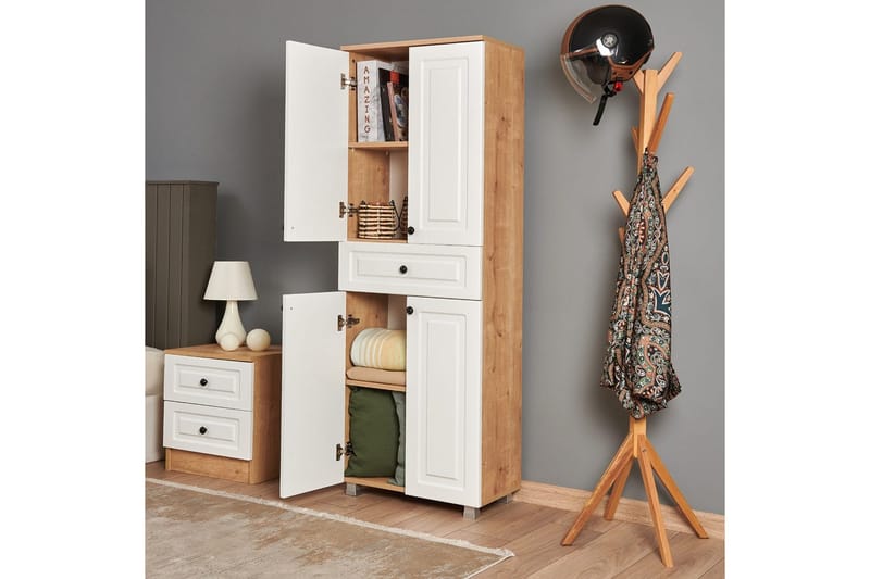 Comfortale Garderobe 60x175 cm - Svart/Mørkfarget tre - Oppbevaring - Garderober & garderobesystem