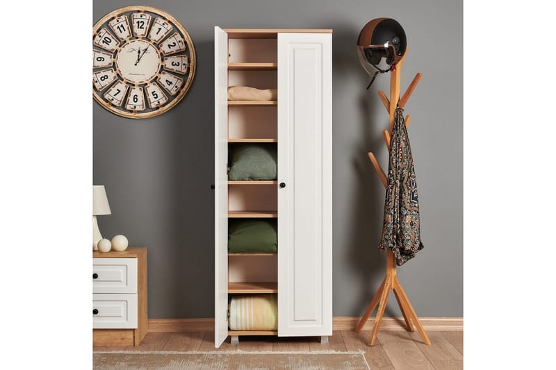 Comfortale Garderobe 60x175 cm - Svart/Mørkfarget tre - Oppbevaring - Garderober & garderobesystem