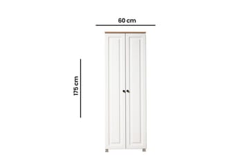 Comfortale Garderobe 60x175 cm - Svart/Mørkfarget tre - Oppbevaring - Garderober & garderobesystem