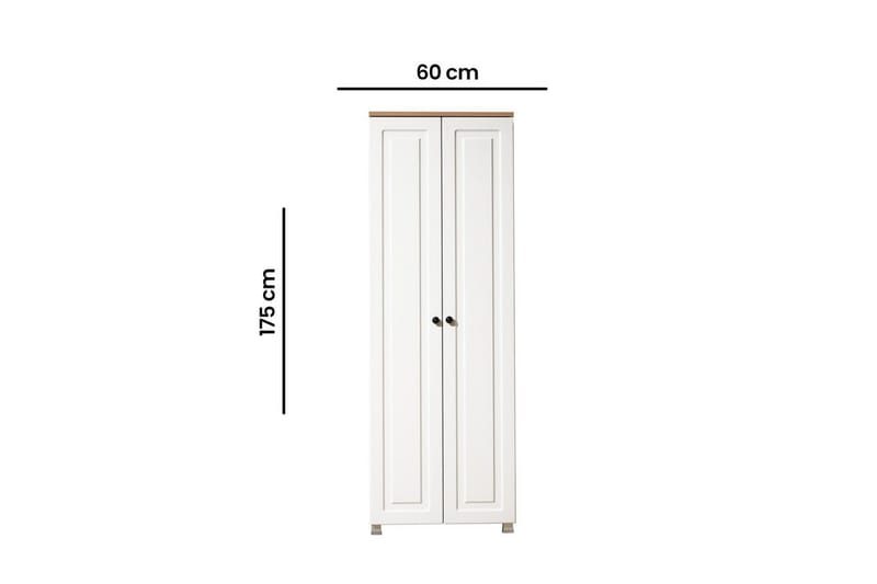 Comfortale Garderobe 60x175 cm - Svart/Mørkfarget tre - Oppbevaring - Garderober & garderobesystem