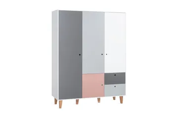 Concept Garderobe Hvit / Grå / Rosa - VOX - Oppbevaring - Garderober & garderobesystem