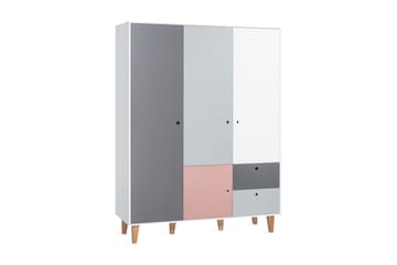 Concept Garderobe Hvit / Grå / Rosa - VOX - Oppbevaring - Garderober & garderobesystem