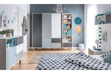 Concept Garderobe Hvit / Mørkegrå / Blå - VOX - Oppbevaring - Garderober & garderobesystem