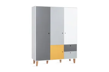 Concept Garderobe Hvit / Mørkegrå / gul - VOX - Oppbevaring - Garderober & garderobesystem