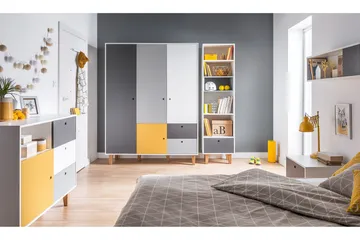 Concept Garderobe Hvit / Mørkegrå / gul - VOX - Oppbevaring - Garderober & garderobesystem