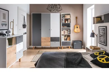 Concept Garderobe Hvit / Mørkegrå / Natur - VOX - Oppbevaring - Garderober & garderobesystem