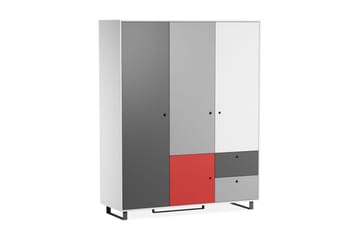 Concept Garderobe Hvit / Mørkegrå / Rød - VOX - Oppbevaring - Garderober & garderobesystem