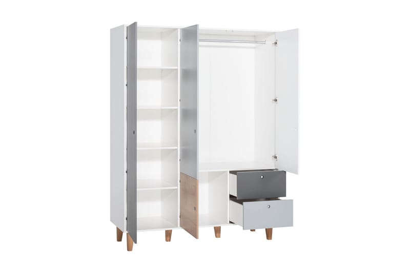 Concept Garderobe Hvit / Mørkegrå / Rød - VOX - Oppbevaring - Garderober & garderobesystem