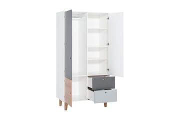 Concept Garderobe Hvit / Mørkegrå / Rød - VOX - Oppbevaring - Garderober & garderobesystem