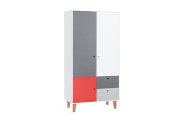 Concept Garderobe Hvit / Mørkegrå / Rød - VOX - Oppbevaring - Garderober & garderobesystem
