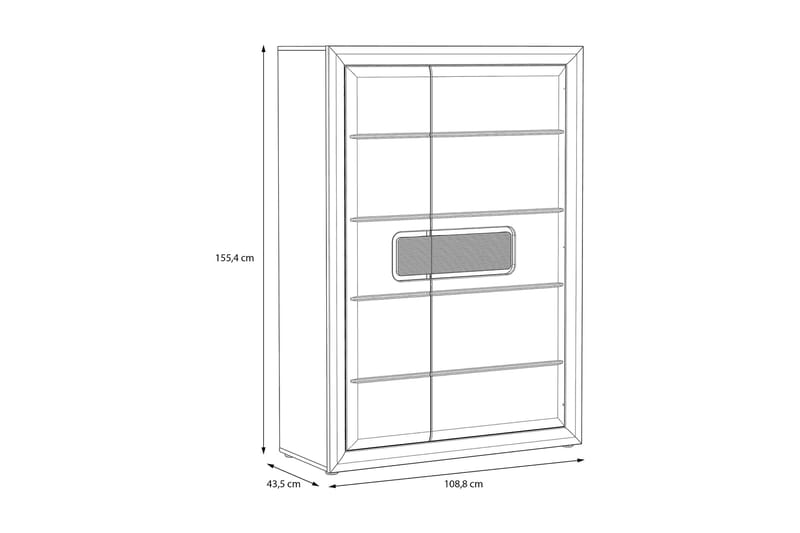 Corlius Garderobe 42x109 cm - Beige/Brun - Oppbevaring - Garderober & garderobesystem