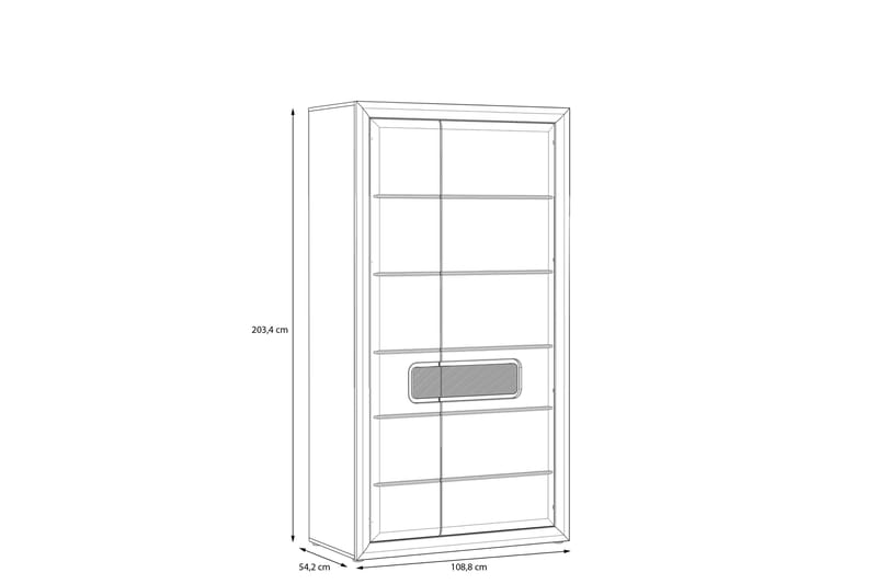 Corlius Garderobe 55x109 cm - Beige/Brun - Oppbevaring - Garderober & garderobesystem