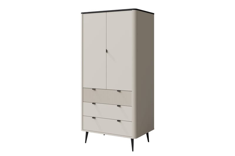 Cucina Garderobeskap 90x191 cm - Beige/Grå - Oppbevaring - Garderober & garderobesystem