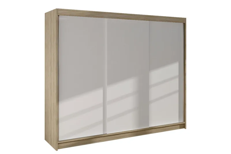 Cyria Garderobe 200x215 cm, Beige/Hvit