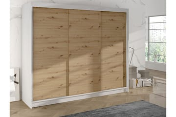 Cyria Garderobe 200x215 cm - Brun/Hvit - Oppbevaring - Garderober & garderobesystem