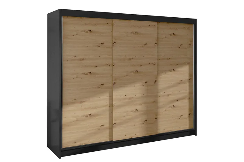 Cyria Garderobe 200x215 cm - Brun/Svart - Oppbevaring - Garderober & garderobesystem